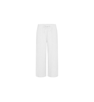 Freequent Lava 7/8 Linen Pants White