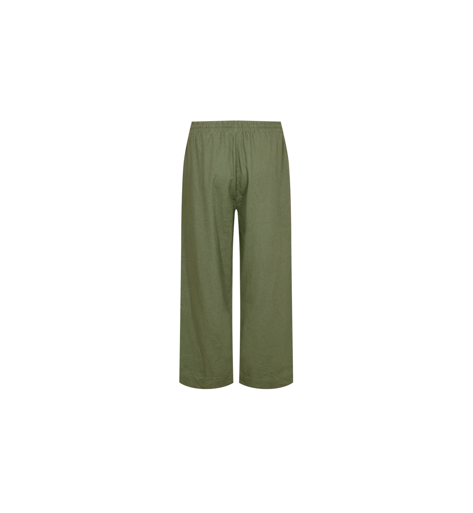 Freequent Lava 7/8 Linen Pants Green - 2