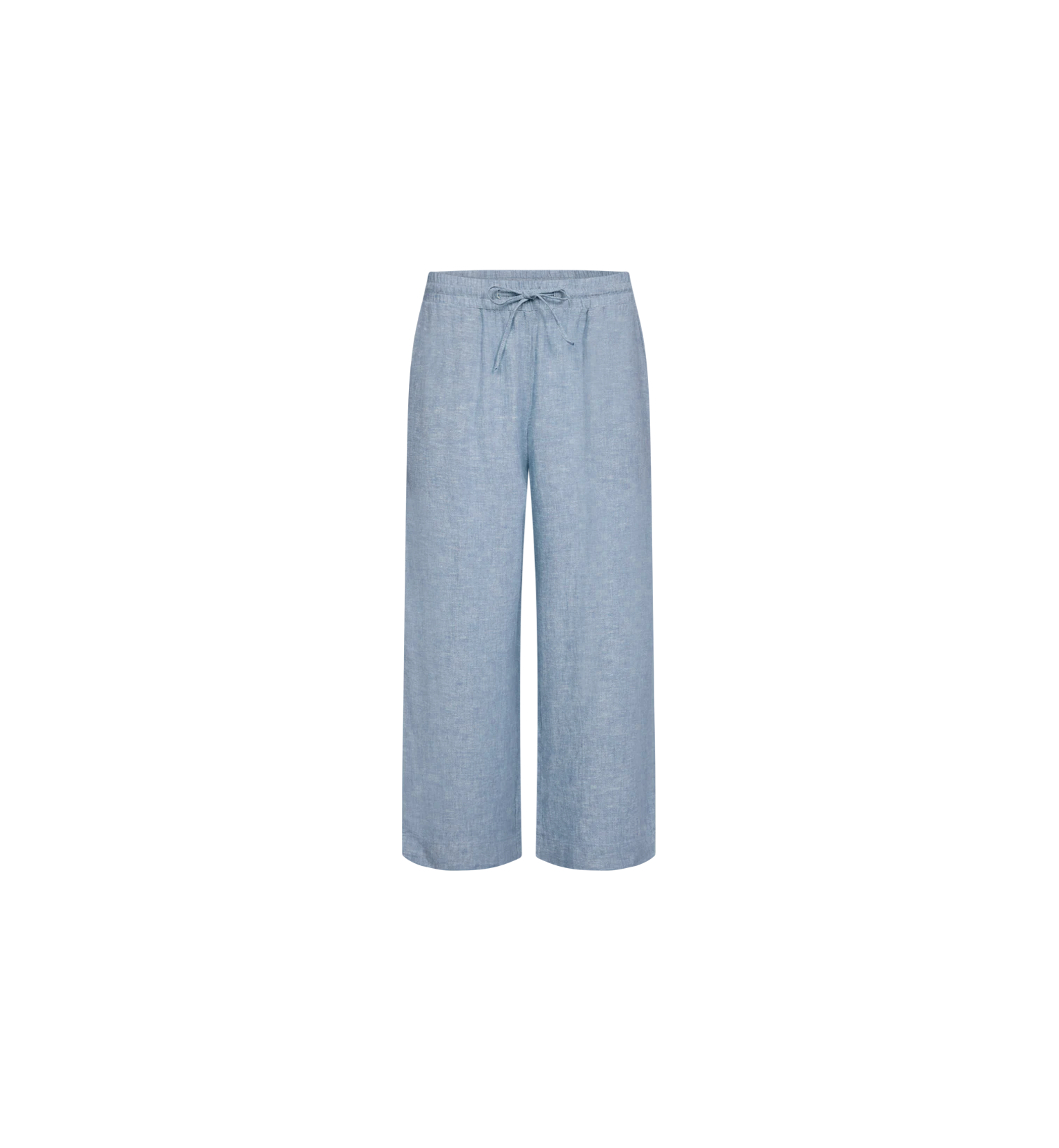 Freequent Lava 7/8 Linen Pants Blue