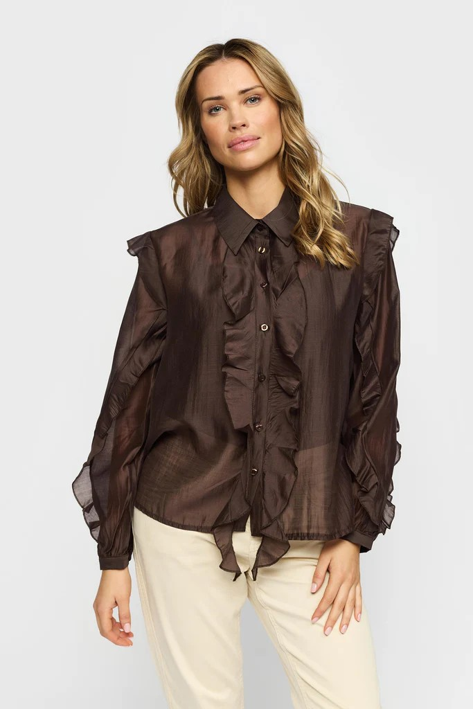 Mina Blouse - Brown - 2-Biz