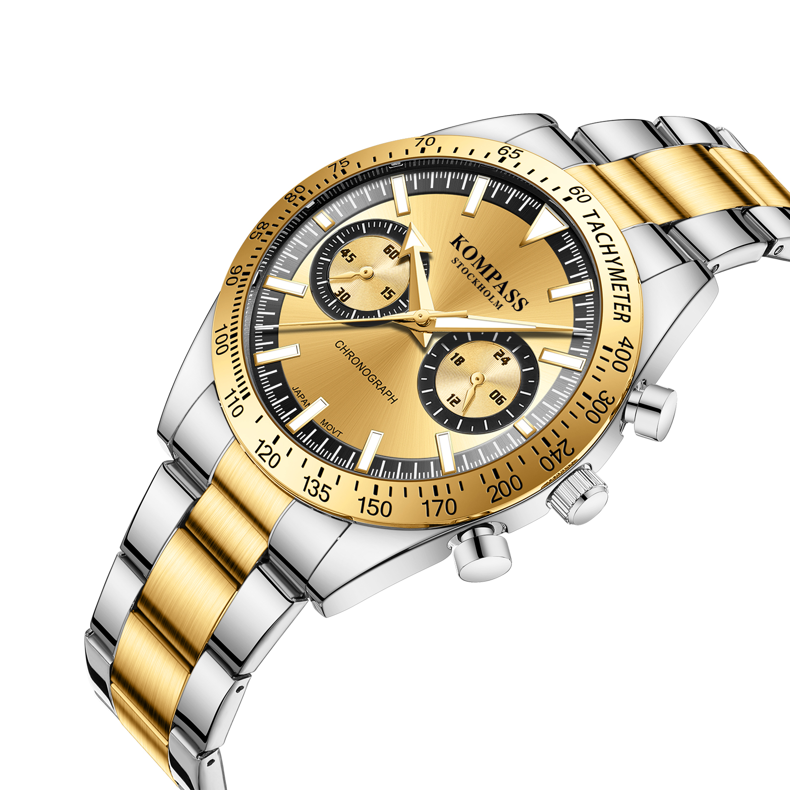 Kompass Airborne Chronograph Silver Gold - 2