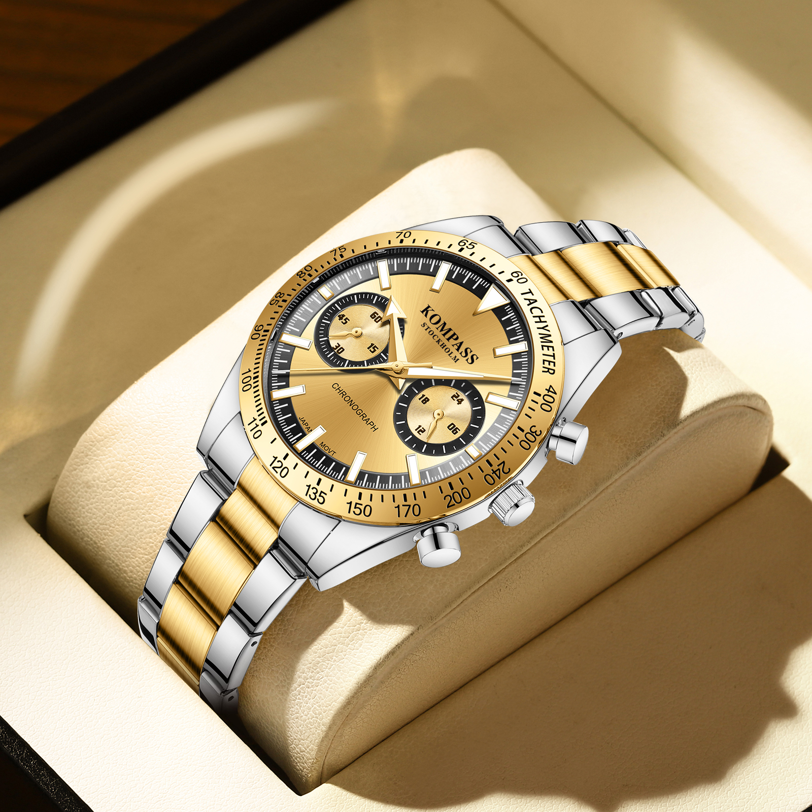 Kompass Airborne Chronograph Silver Gold - 4