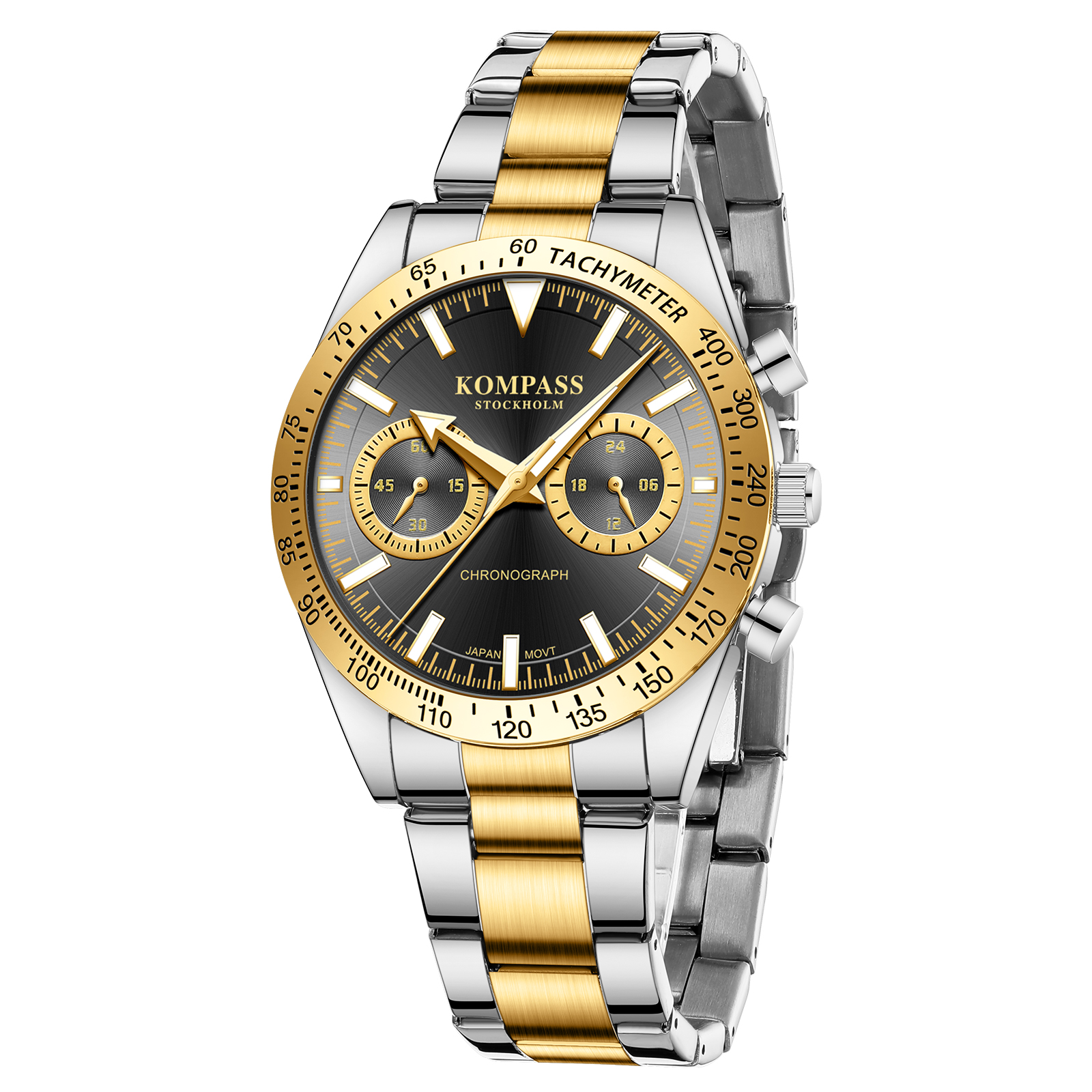 Kompass Airborne Chronograph Silver Gold Black - 3