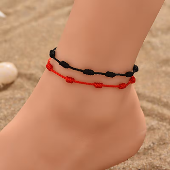 Ankelkedja "Red & Black"