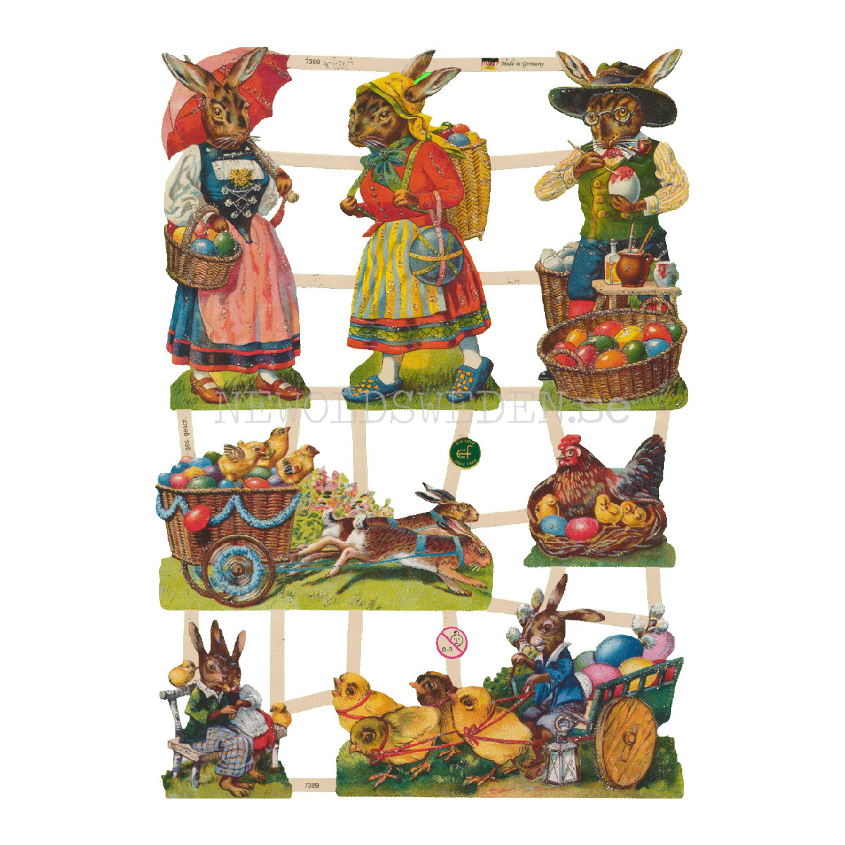 Påsk 16 x 23.5 cm - Bokmärke © Ernst Freihoff 7389 Glitter - 3