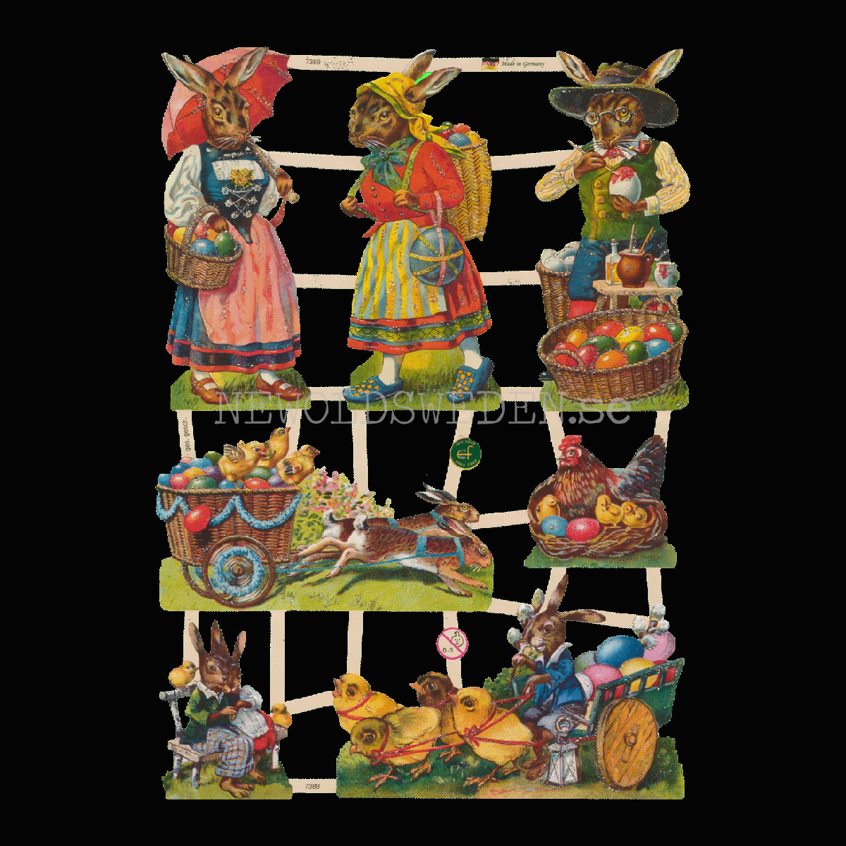 Påsk 16 x 23.5 cm - Bokmärke © Ernst Freihoff 7389 Glitter