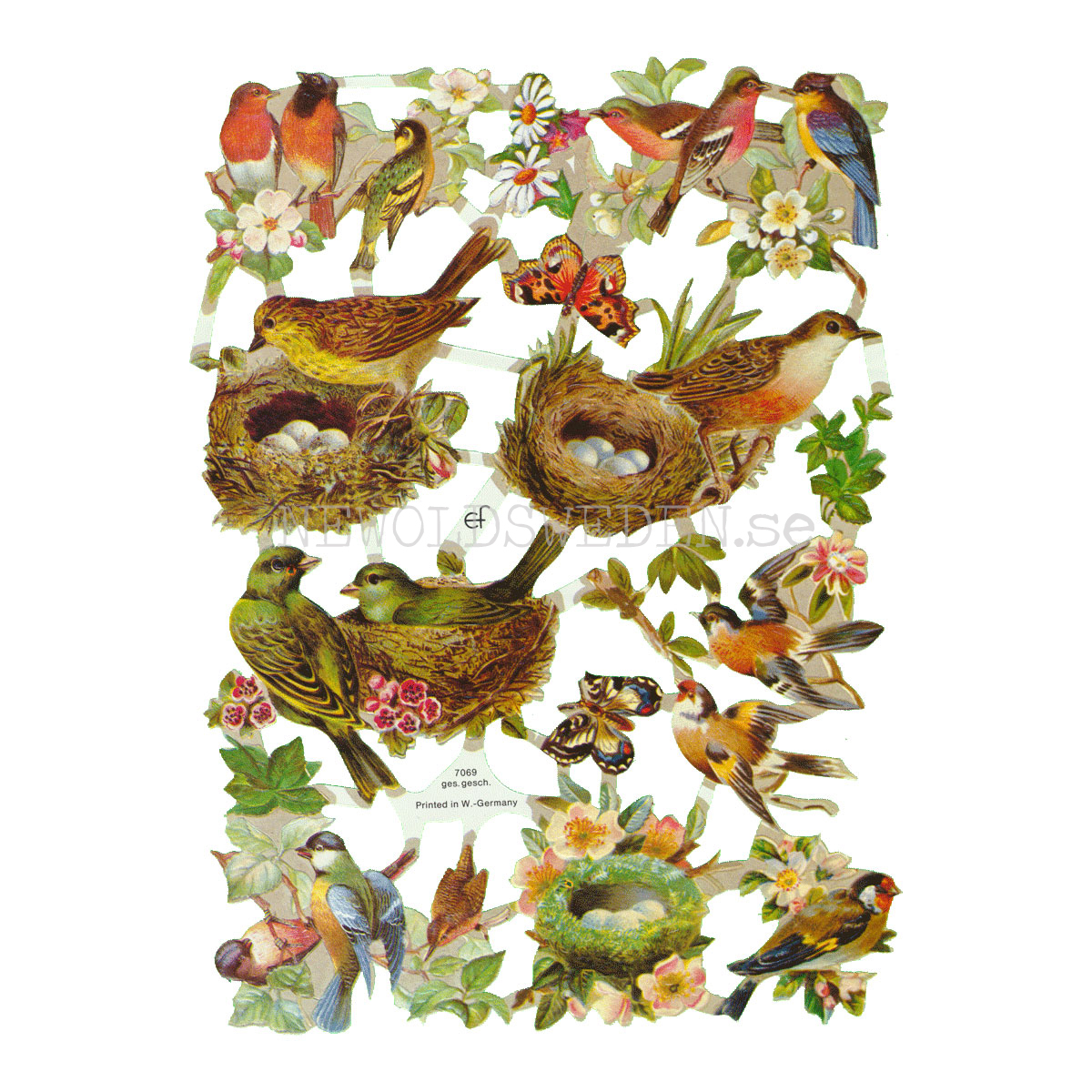 Fåglar & Våren16 x 23.5 cm - Bokmärke © Ernst Freihoff 7069 - 3