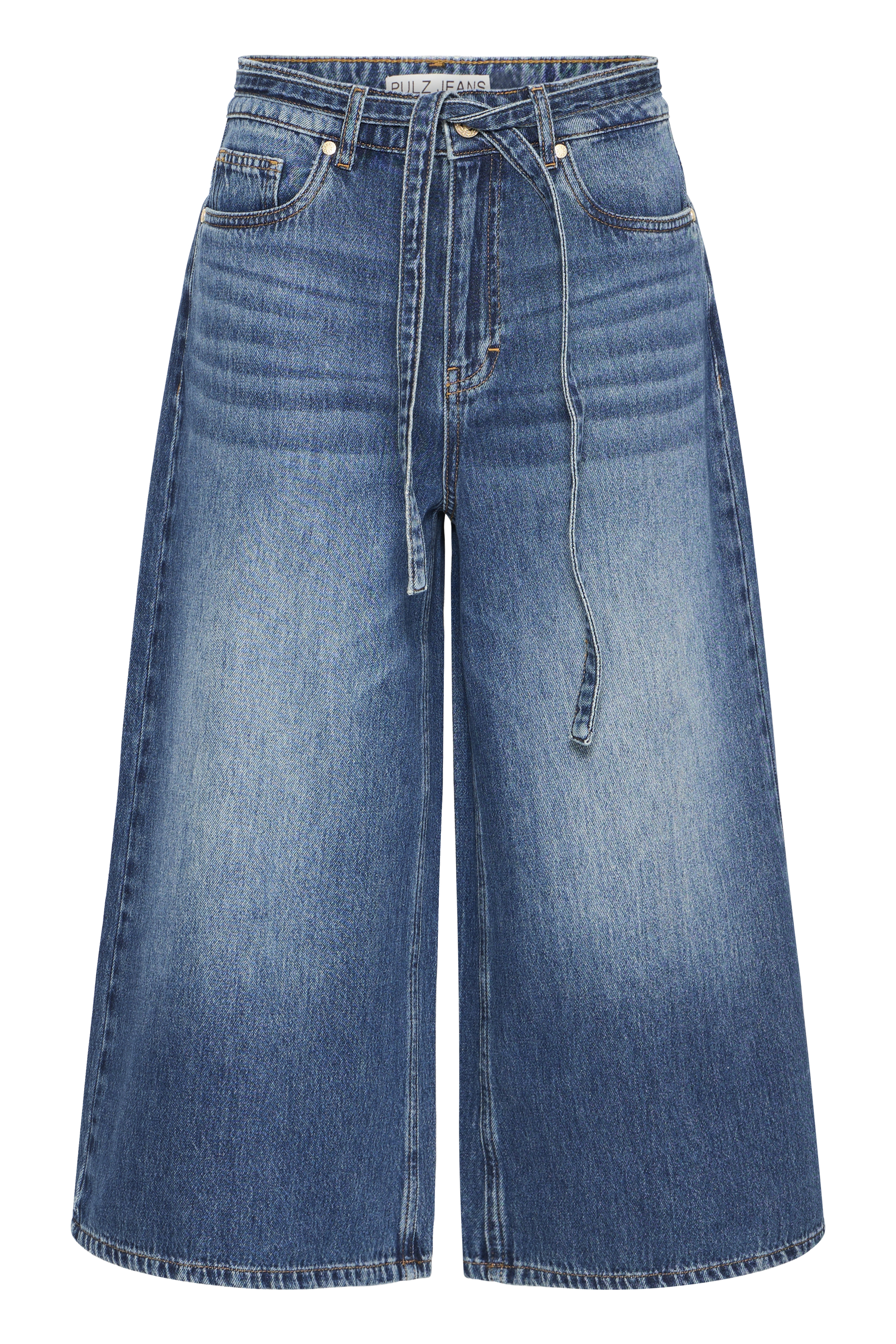 PZALEXI UHW Jeans Wide Leg Medium Blue Denim  Culottejeans - 7
