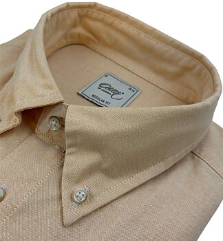 Skjorta  +8 cm extra lång ärm och bål. Orange.  Oscar Of Sweden 