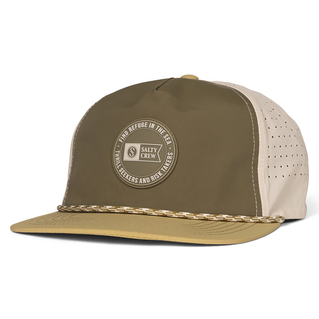 Salty Crew Cap - Topshot Snapback Olive/Gold