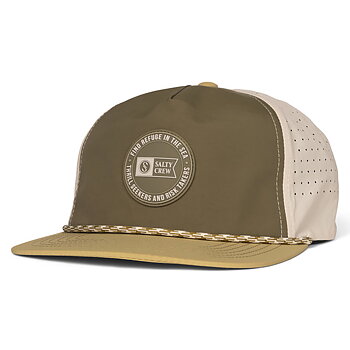 Salty Crew Cap - Topshot Snapback Olive/Gold
