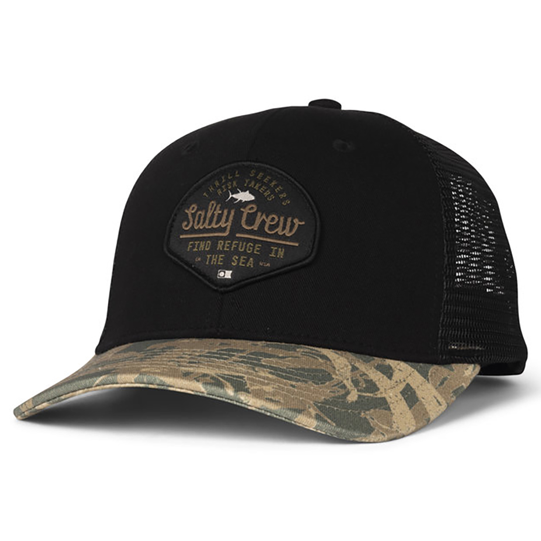 Salty Crew Cap - Border Trucker Black Camo