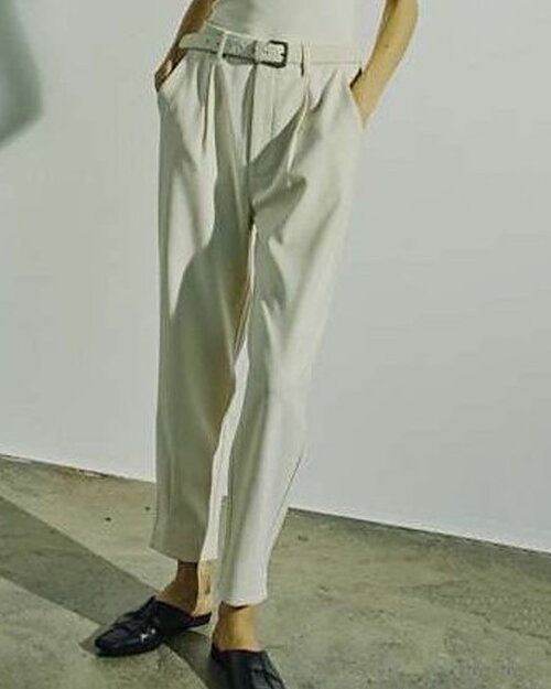 Byxa Tailor dressad hög midja mullvad - 3
