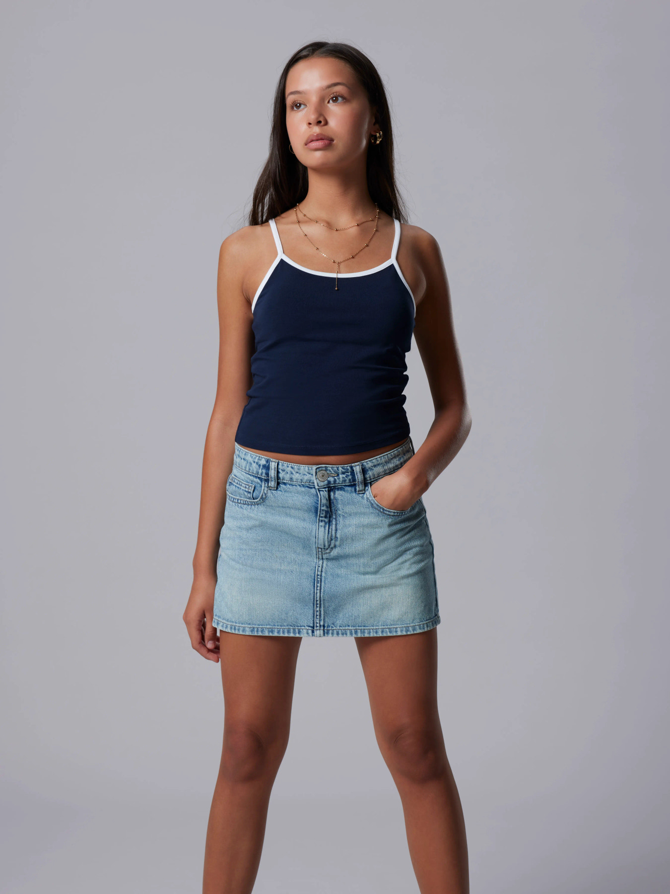 NLFBETT DNM SHORT SKIRT Medium Blue Denim - 5