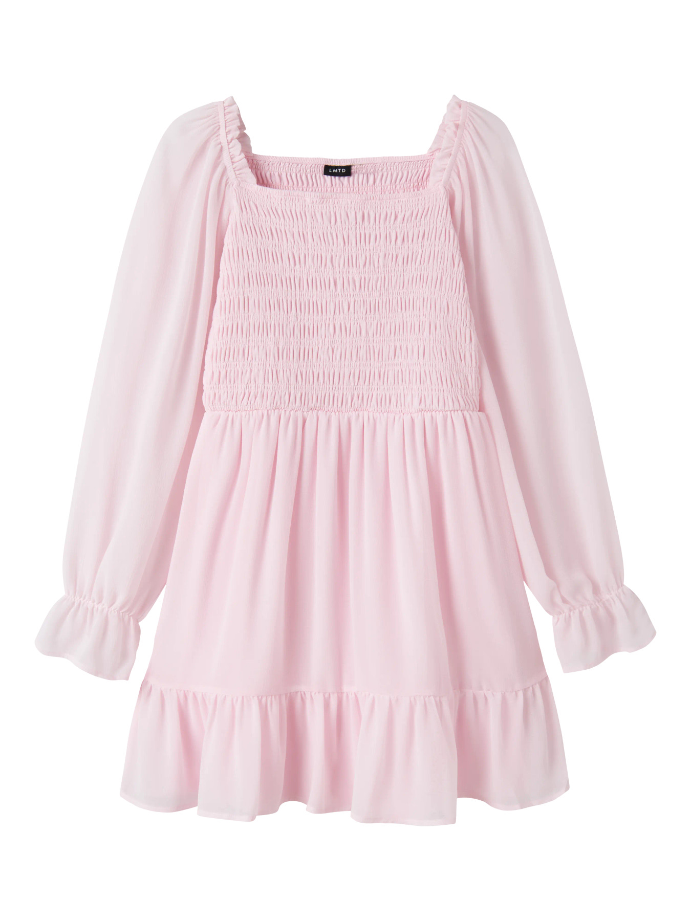 NLFHEAVE LS SHORT DRESS Pink Marshmallow SOLID