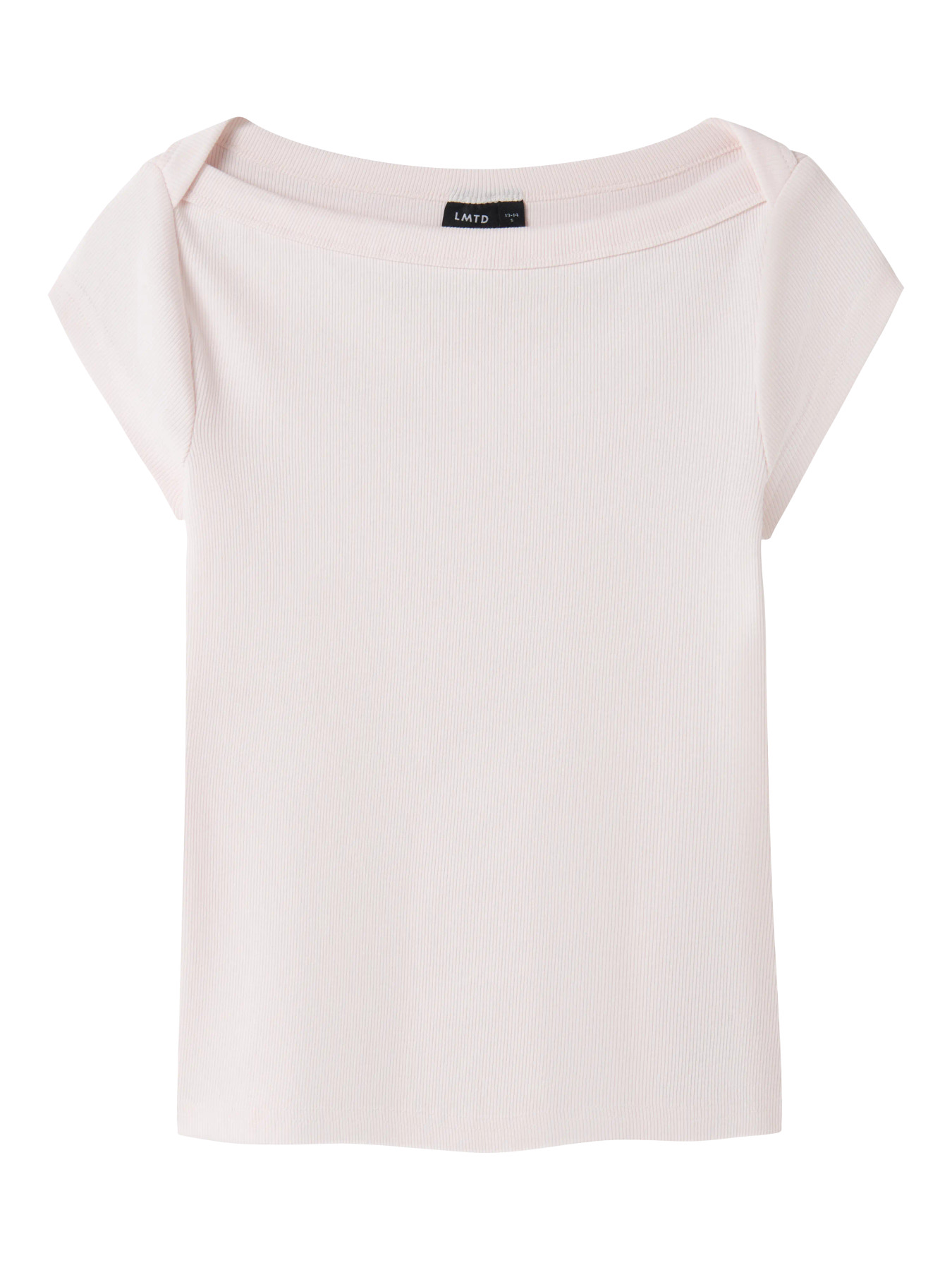 NLFKANA SS SHORT BOATNECK TOP Pink Marshmallow