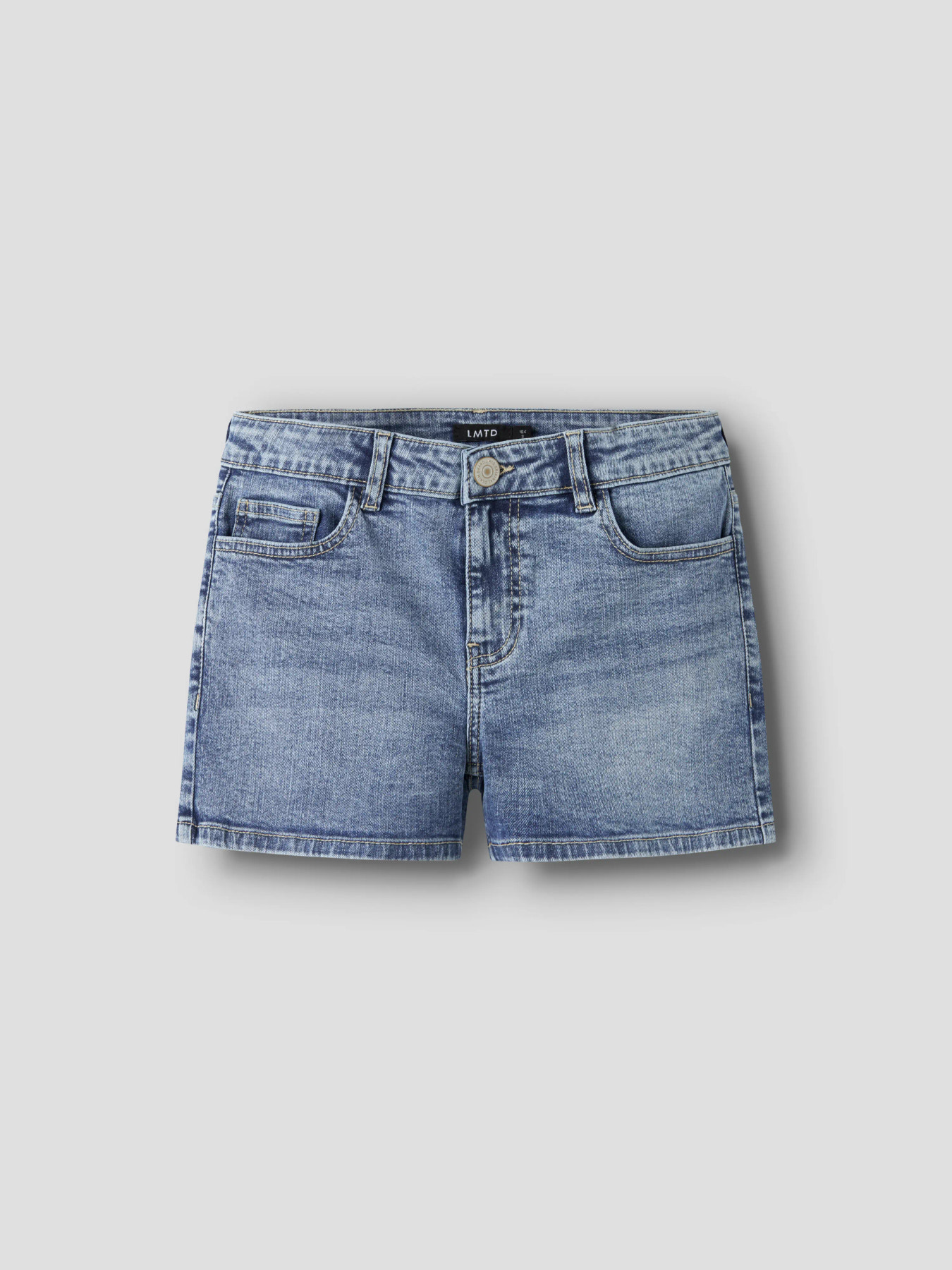 NLFBLI DNM LW FLAP SHORTS Medium Blue Denim - 2
