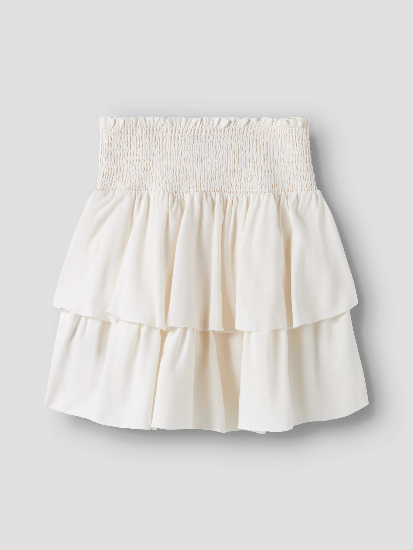 NLFSANDYY SOLID SHORT SKIRT White Alyssum - 3