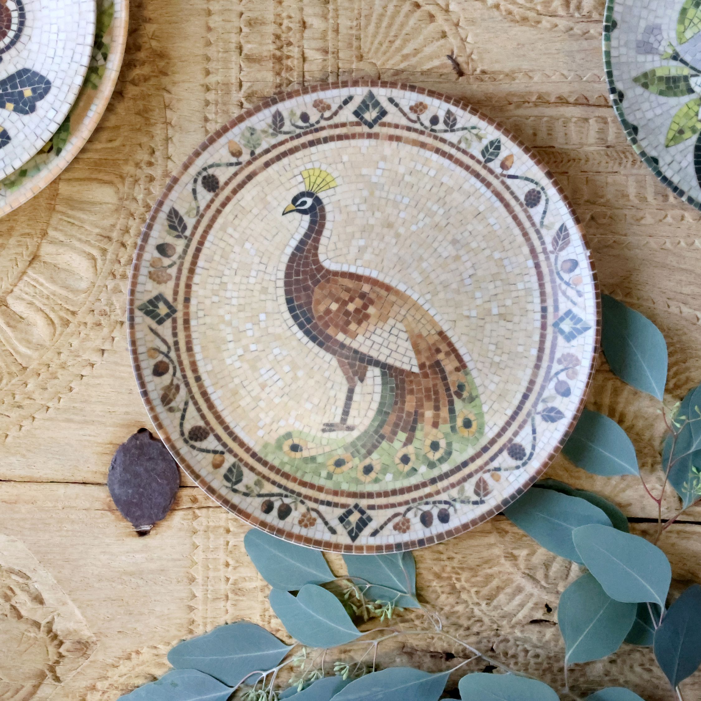 FAT MOSAIK - PÅFÅGEL/BRUN/BEIGE - 4