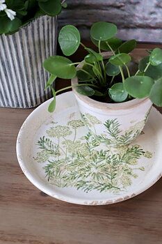 FAT BLOMSTER - VIT/GRÖN