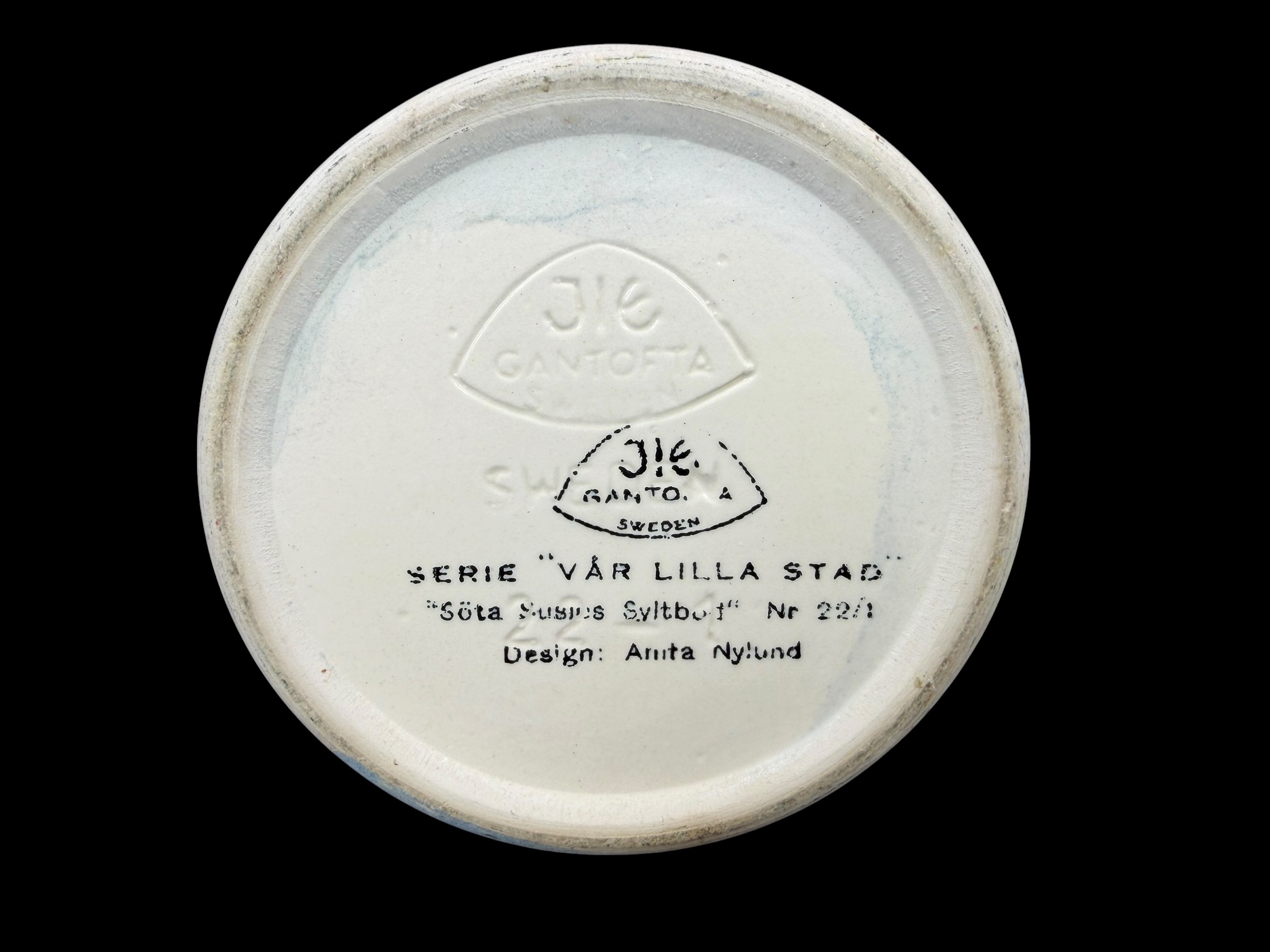 JIE, Gantofta, Anita Nylund, シリーズbär lilla stadより "Söta Susies Syltbod"、蓋付き瓶 - 5