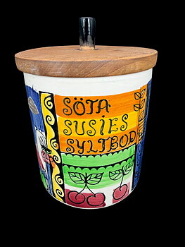 JIE, Gantofta, Anita Nylund, シリーズbär lilla stadより "Söta Susies Syltbod"、蓋付き瓶