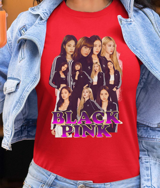 BlackPink Dam T-shirt - Tracksuits - Röd - 100% bomull