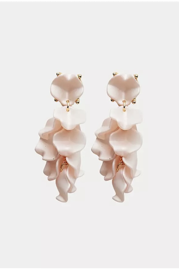 Bow 19 - Leaf  Earrings Mini Light Pink