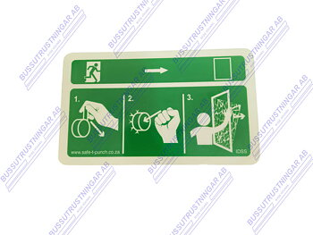 Skylt / Dekal Nödknapp 202x70 mm