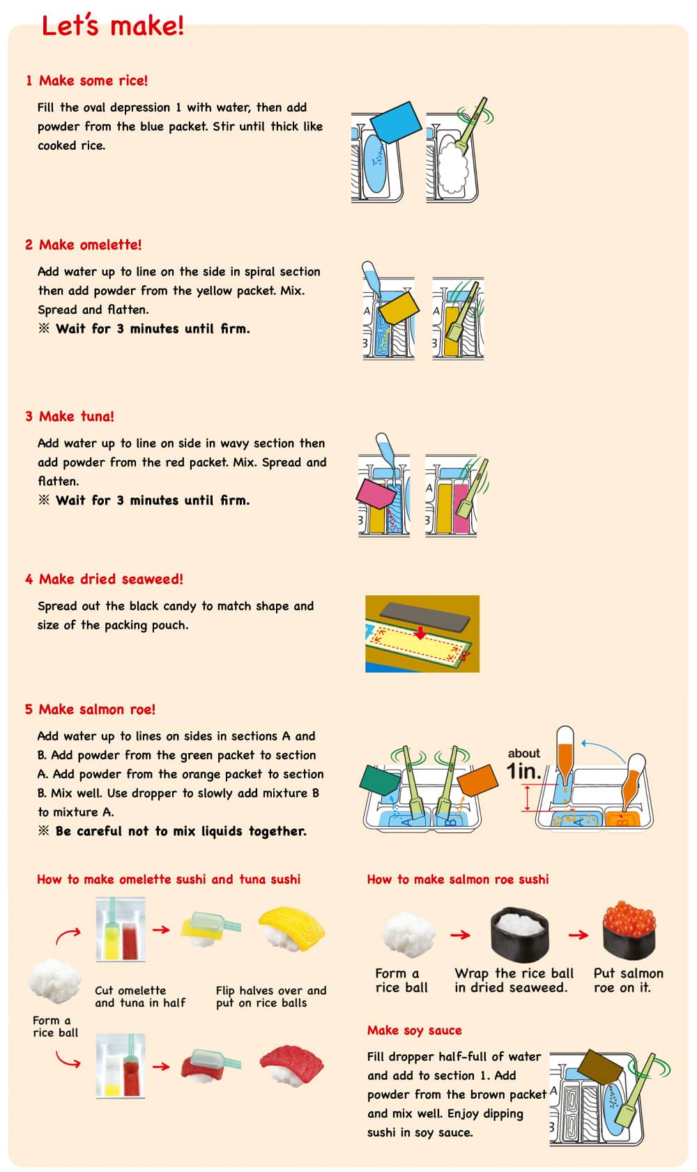 DIY Kracie Sushi Kit 10st - 6