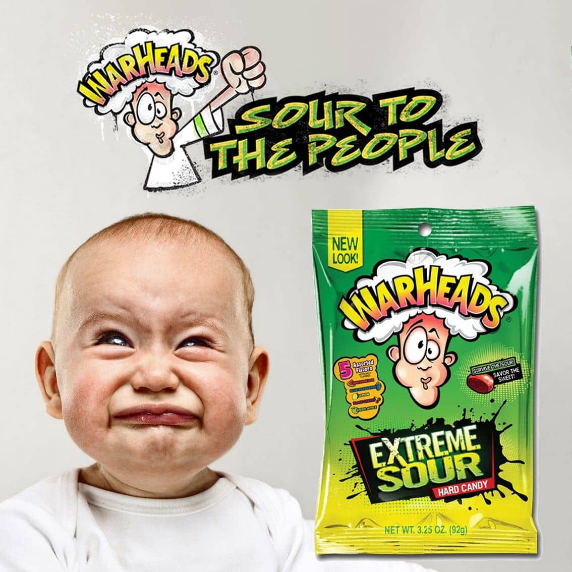 Warheads Extreme Sour Candy 56g Påse - 2