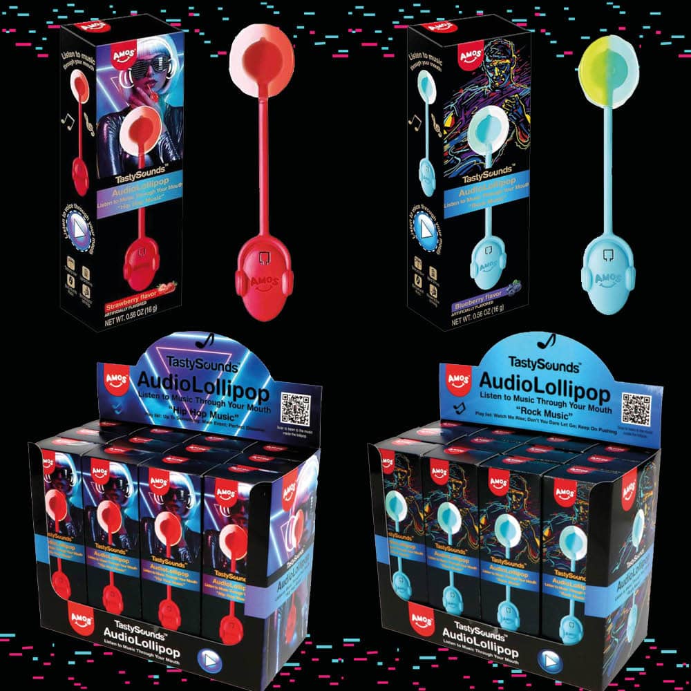 TastySounds Strawberry Audio Lollipop Hip Hop 16g - 5