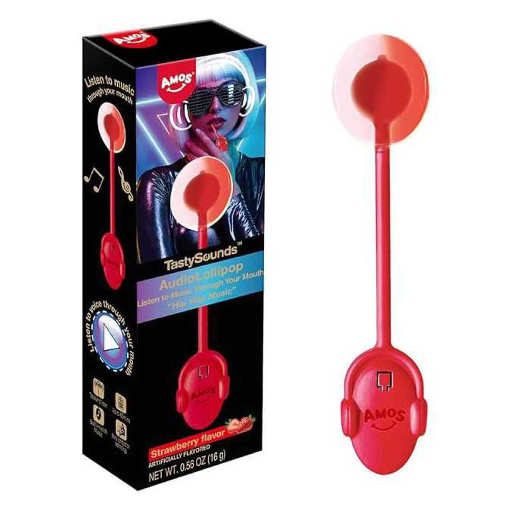 TastySounds Strawberry Audio Lollipop Hip Hop 16g - 4