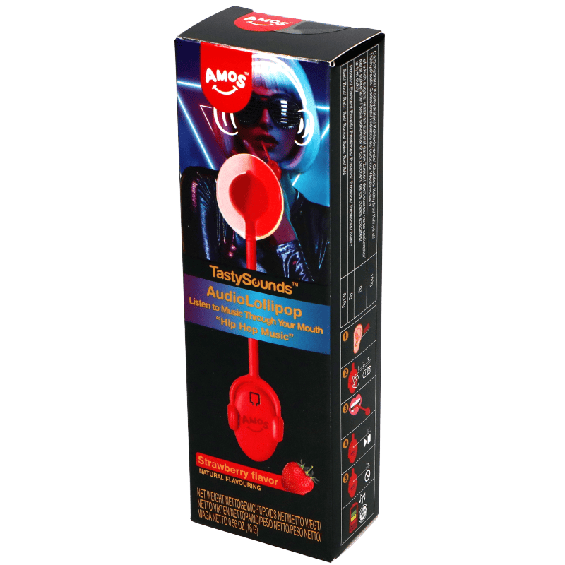 TastySounds Strawberry Audio Lollipop Hip Hop 16g