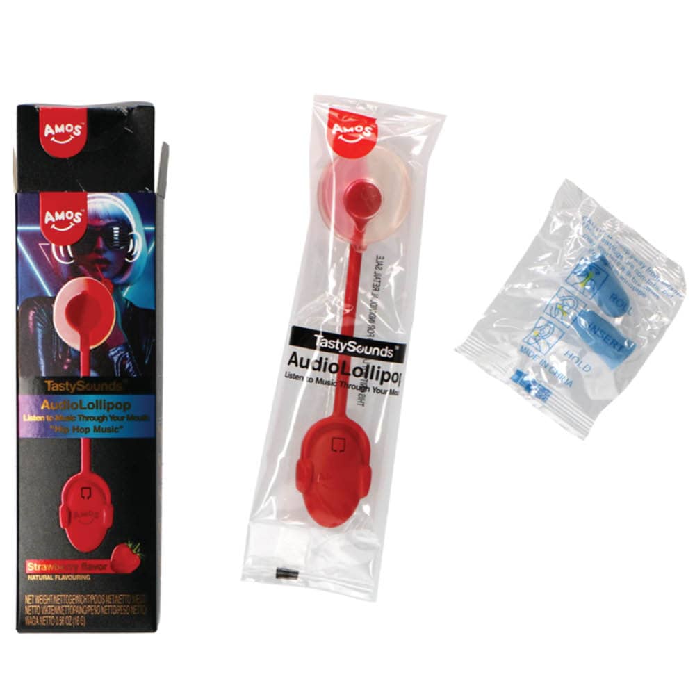TastySounds Strawberry Audio Lollipop Hip Hop 16g - 2