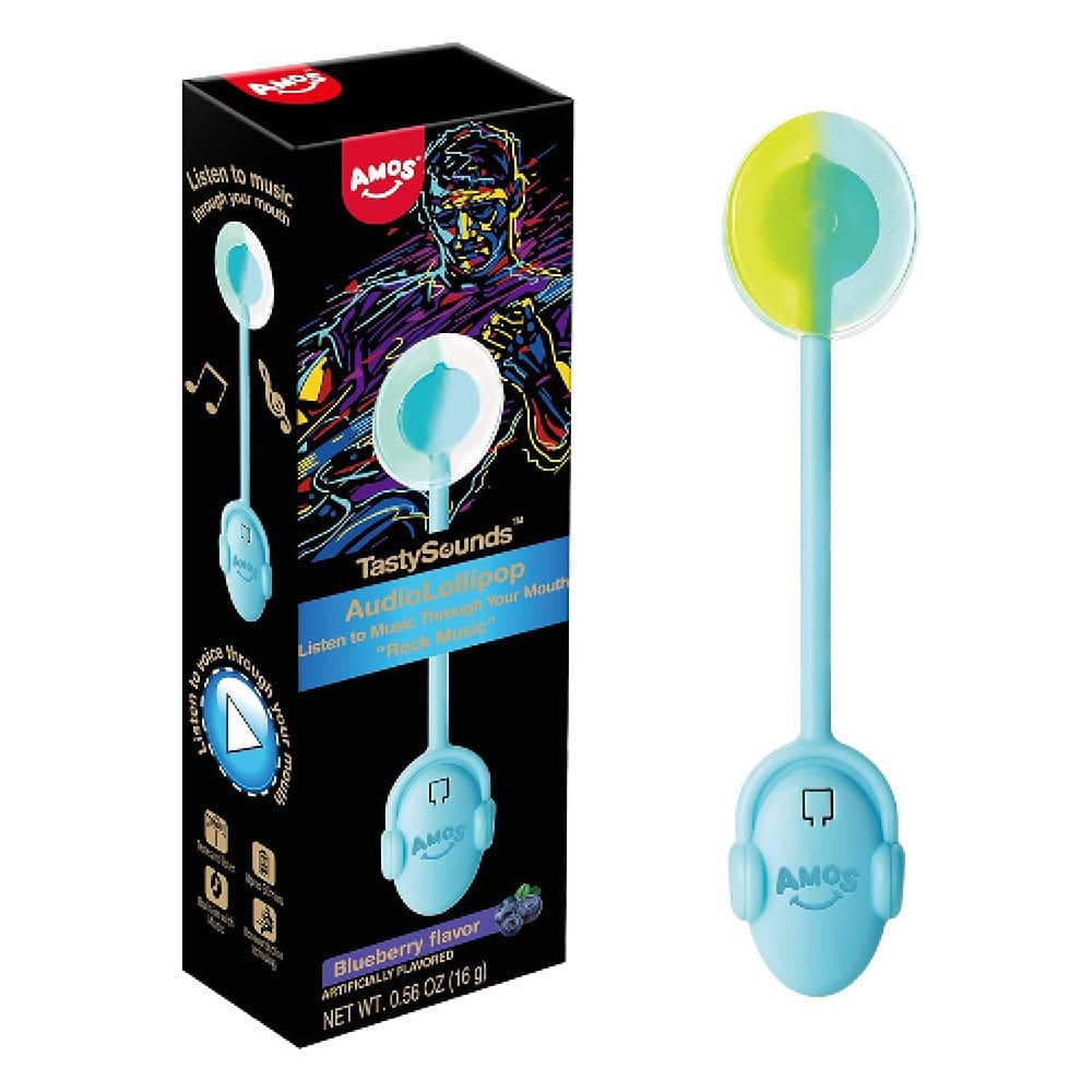 TastySounds Blueberry Audio Lollipop Rock 16g - 4