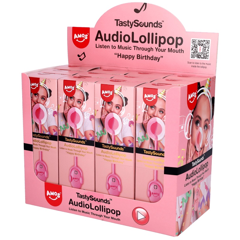 TastySounds Honey Peach Audio Lollipop Happy B-Day 12g - 2