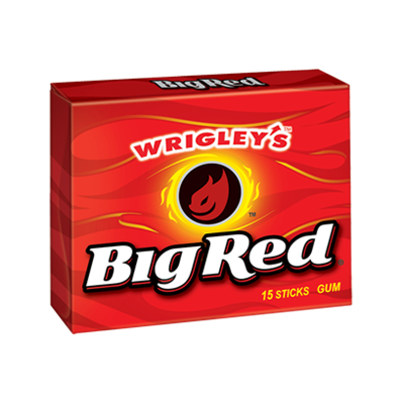 Wrigley's Big Red Chewing Gum 15 Pieces - Box of 10