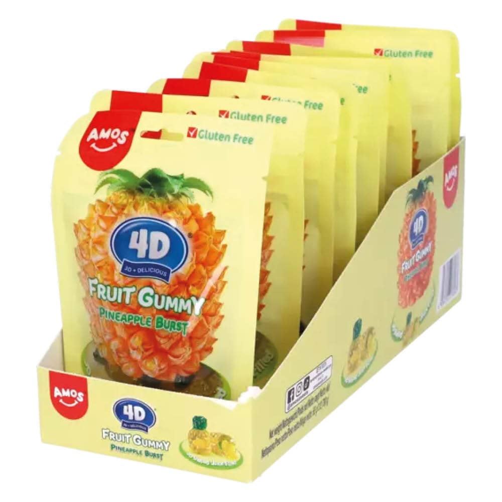 Amos 4D Fruit Gummy Pineapple 65g - 3