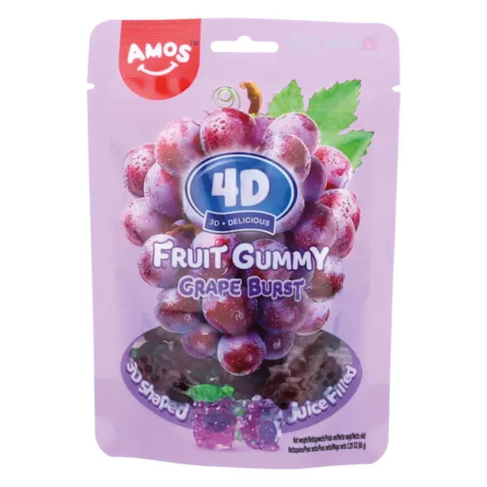 Amos 4D Fruit Gummy Grape 65g