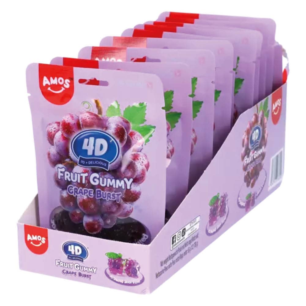 Amos 4D Fruit Gummy Grape 65g - 3
