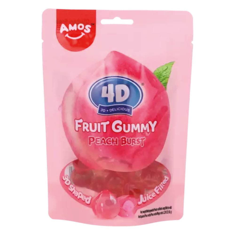 Amos 4D Fruit Gummy Peach 65g