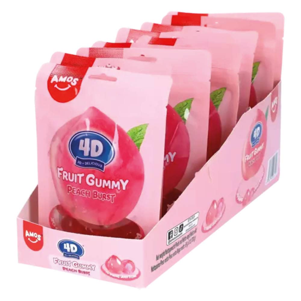 Amos 4D Fruit Gummy Peach 65g - 3