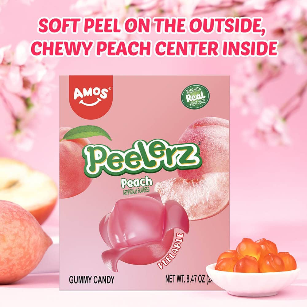 Amos Peelerz Gummy Peach 65g - 2