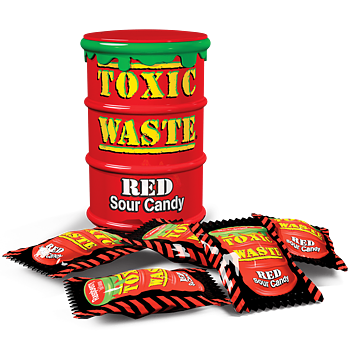 Toxic Waste Red Drum Extreme Sour Candy 42g