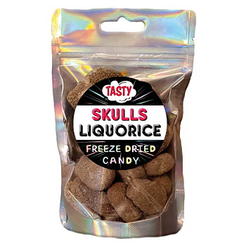Frystorkat Godis MINI Skulls Licourice 30g