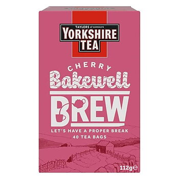 Taylors of Harrogate Yorkshire Tea Cherry Bakewell Brew 40 påsar