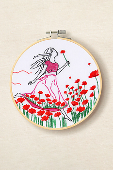 DMC Broderikit Romantic Poppies Ø 14,5 cm 