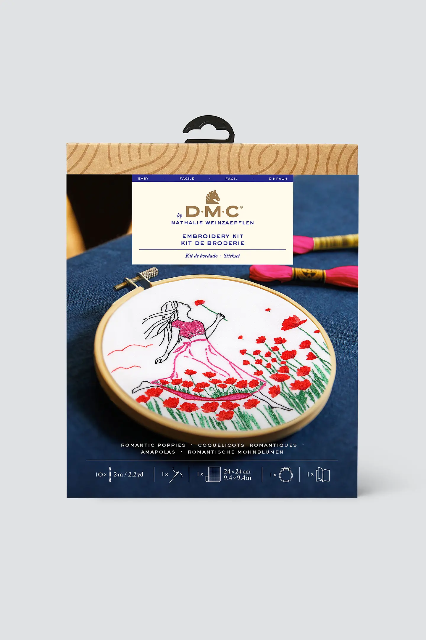 DMC Broderikit Romantic Poppies Ø 14,5 cm  - 4