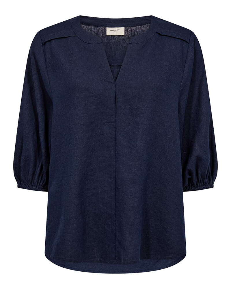 Blus Lava v-ringad navy